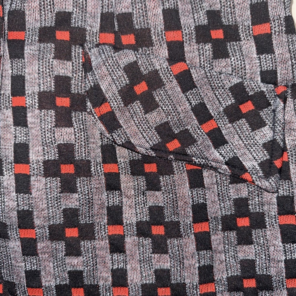 Vintage Women's 2 Button Blazer Jacket Polyester Gray Black Red Design 15/16 - Picture 4 of 13